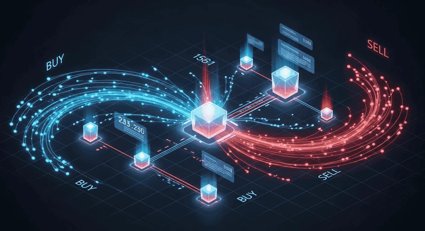 Fintech ve ödeme sistemlerini temsil eden veri odaklı dijital arayüz